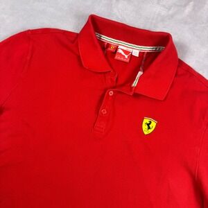 Puma Ferrari Scuderia Red Polo Shirt Men's XL Short Sleeve